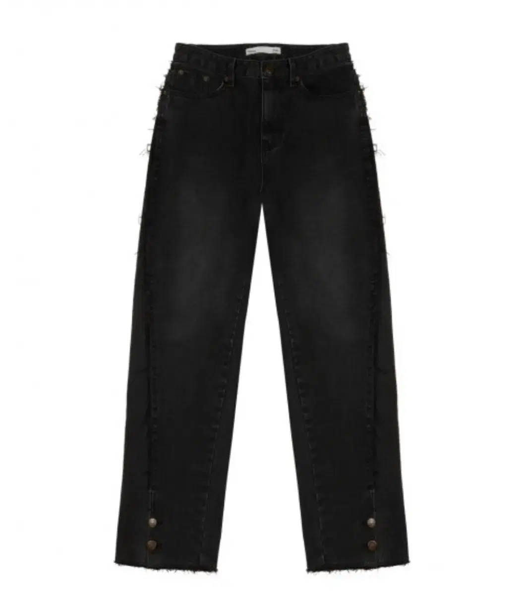 마뗑킴 BUTTON UP WASHING JEANS IN BLACK S