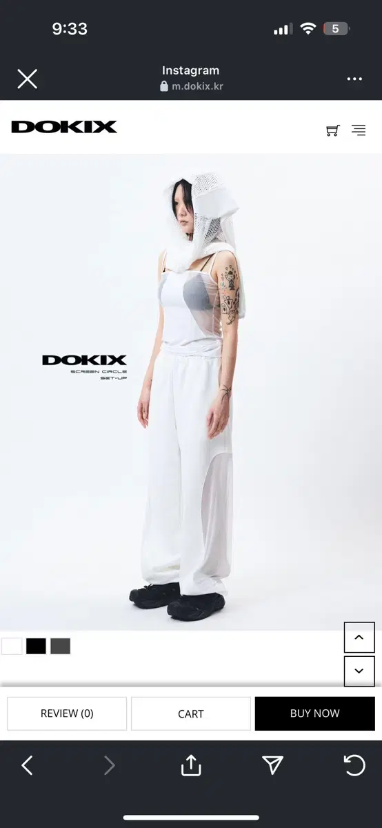 (택포)도키스 dokix SCREEN CIRCLE SET-UP PANTS