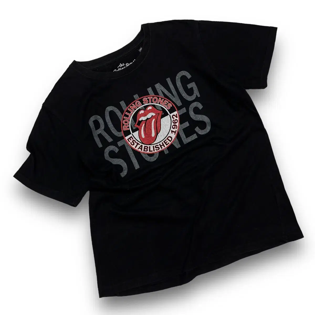 Rolling Stones 2015S Ground cignature Logo Short Sleeve T-Shirt