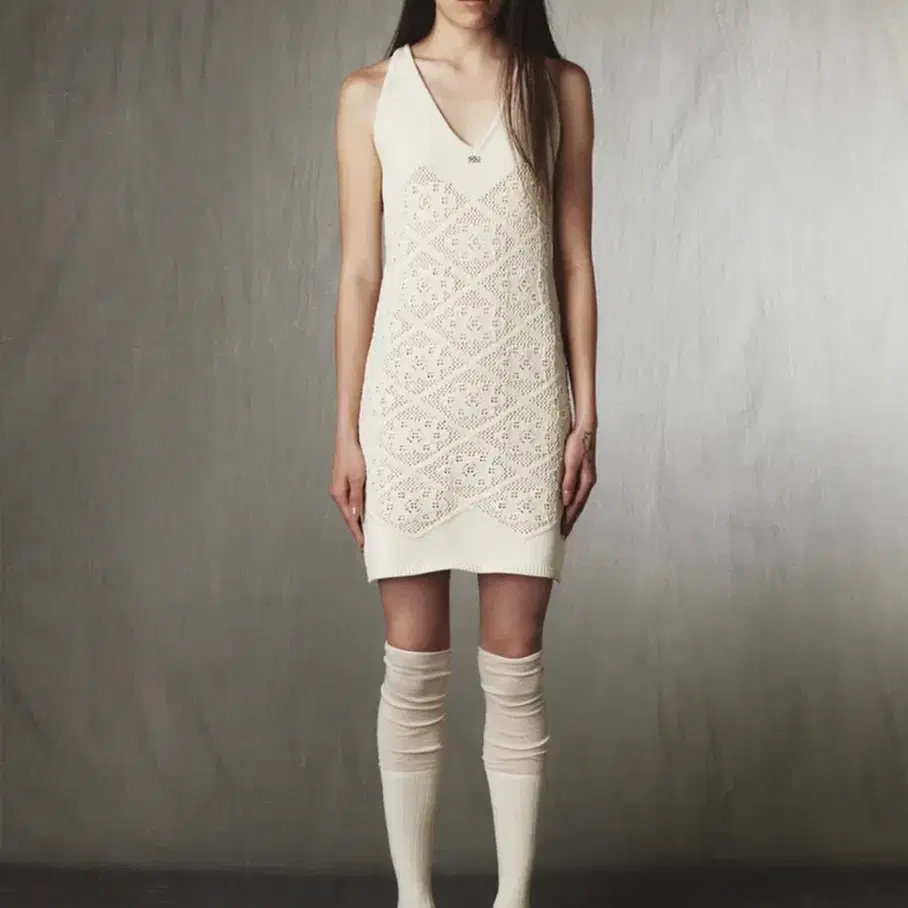 kijun knit dress ivory 기준 니트 드레스 아이보리