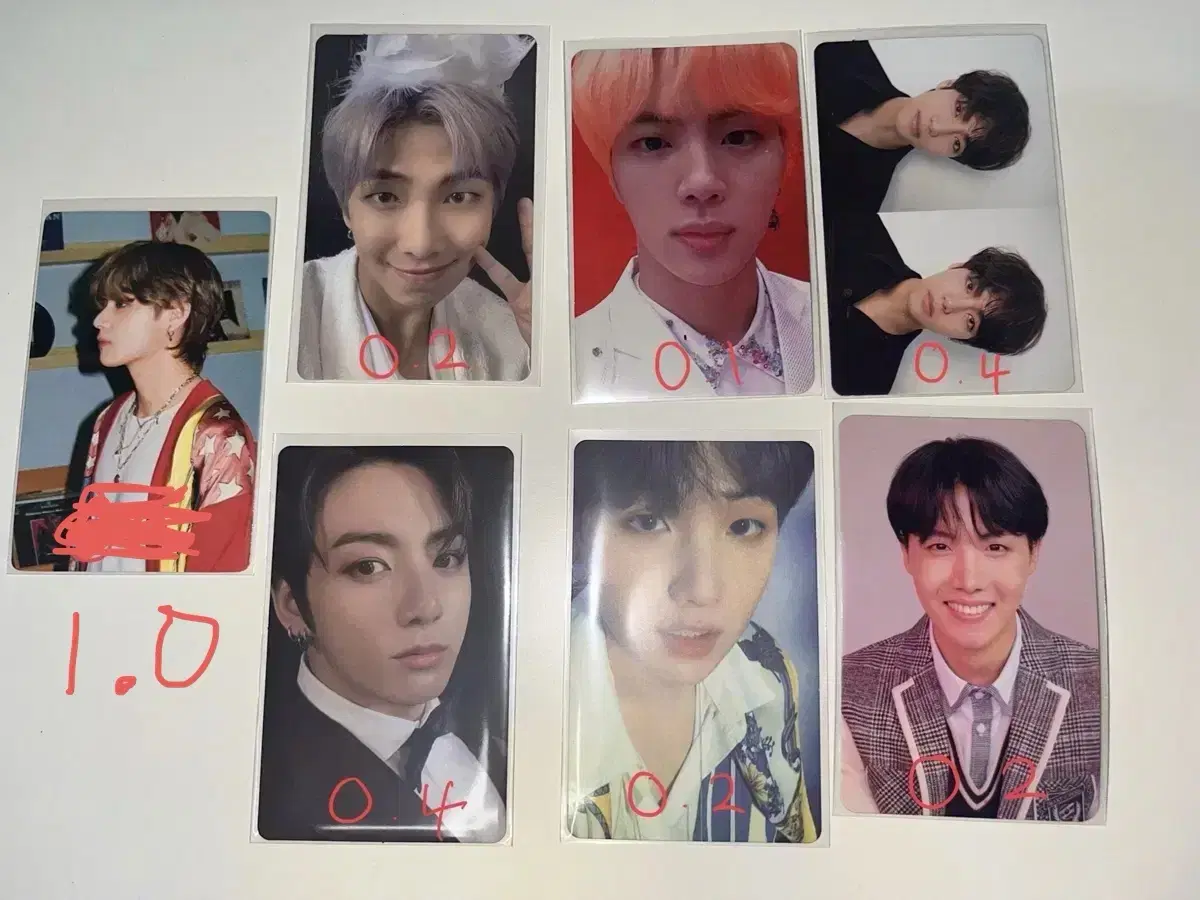 bangtan photocard wts jin v suga rapmon j-hope jungkook