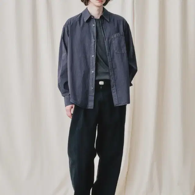 아트이프액츠 Padre Garment-dyed Shirt_ Charcoa