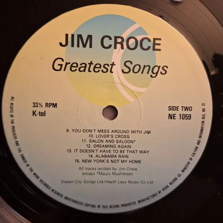 국내라이센스반/Jim Croce - Greatest Songs LP