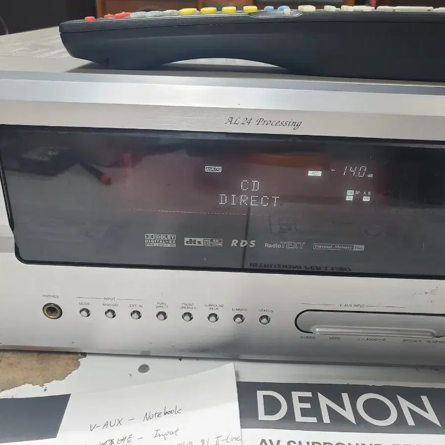 데논 고급 리시버  AVR2805 포노단자, 리모컨있슴