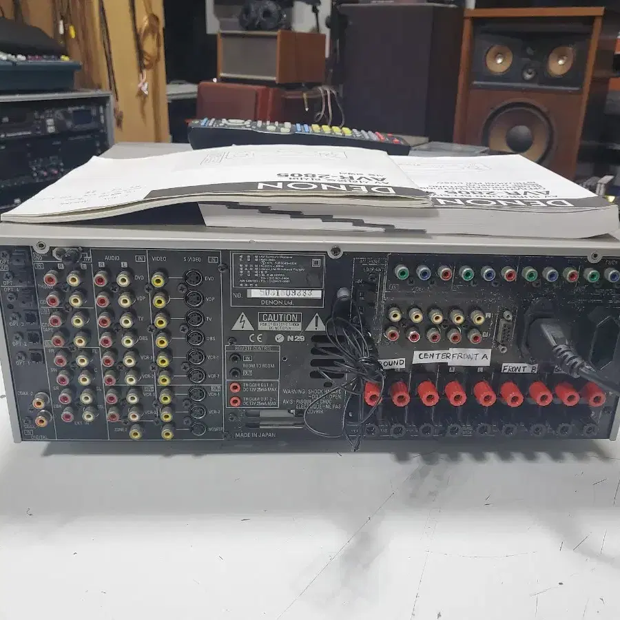 데논 고급 리시버  AVR2805 포노단자, 리모컨있슴