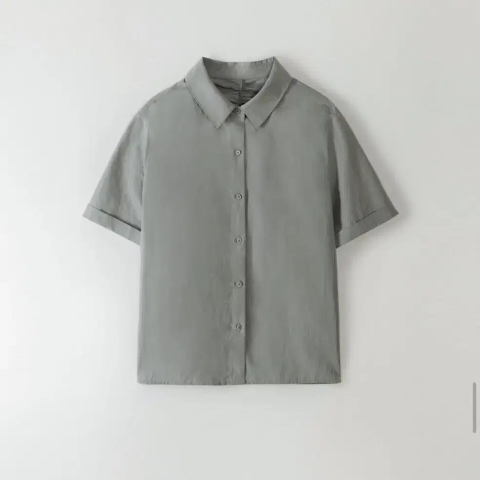 모이아 셔링 반팔 셔츠 shirring shirt (fog blue)