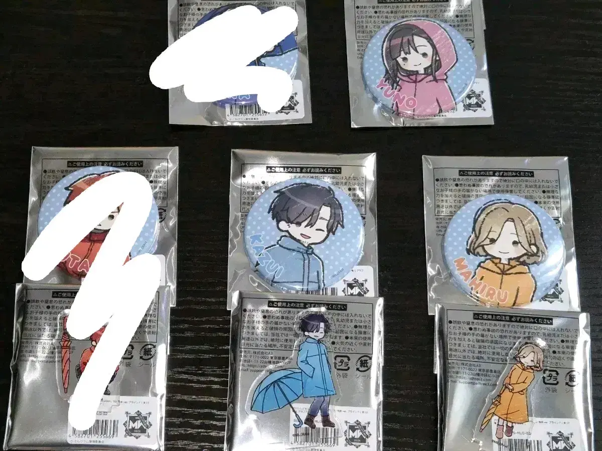 Milgram Milgram raincoat can badge/stand merchandise wts sells