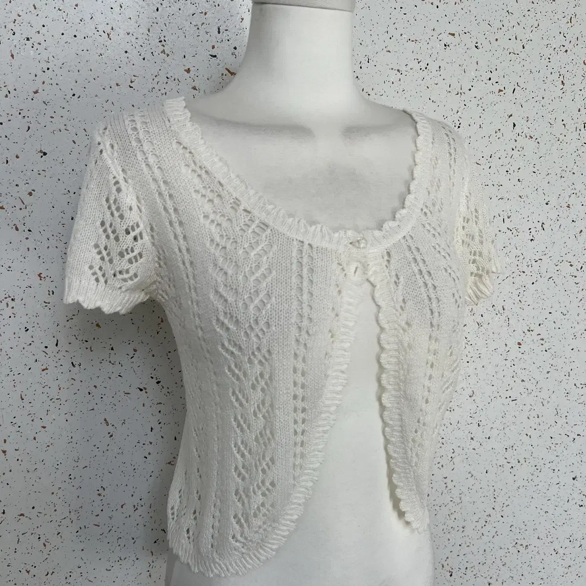 Vintage knit crochet bolero