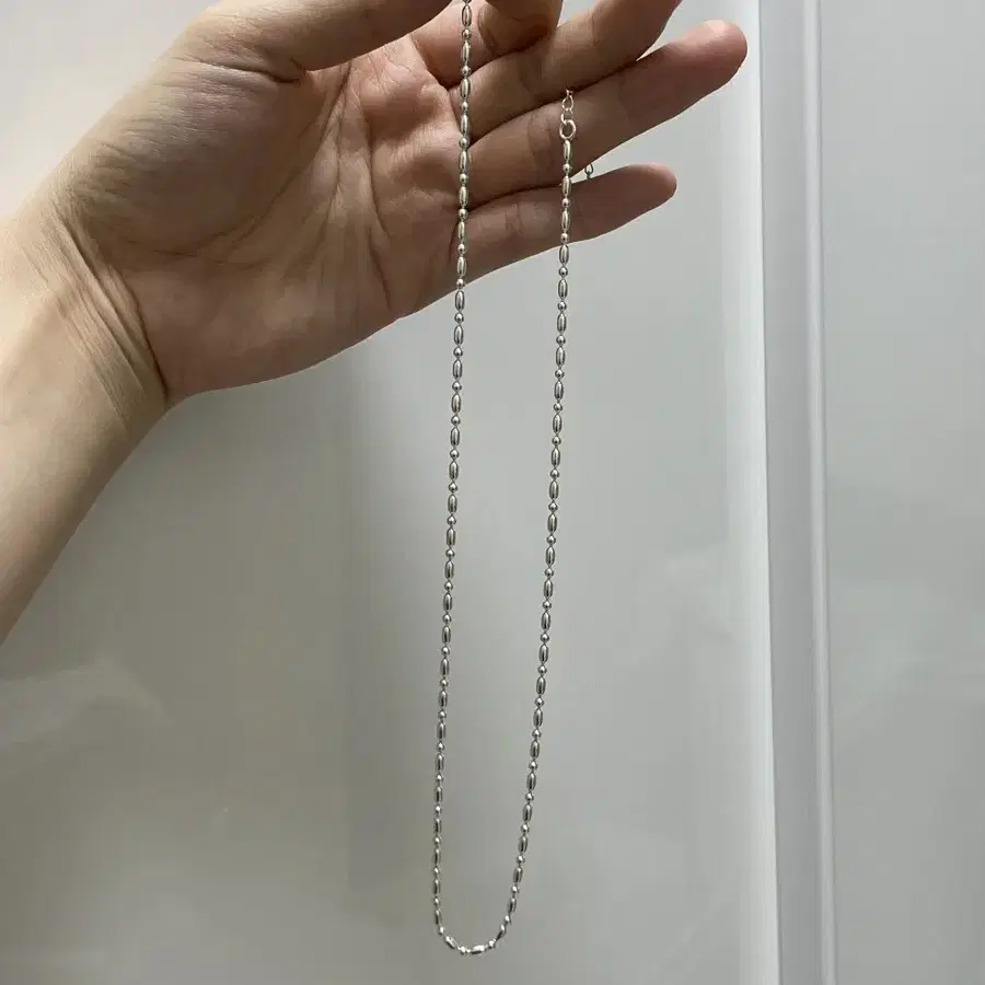 Merity [silver 92.5 ] rice ball chain ne