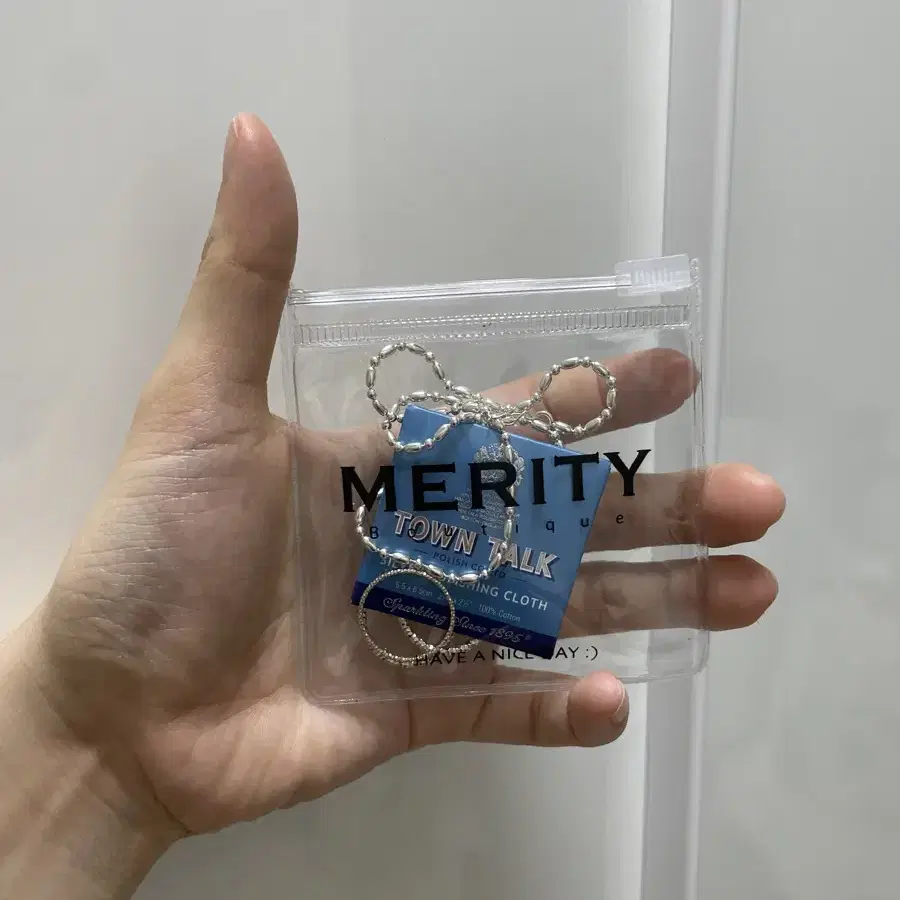 Merity [silver 92.5 ] rice ball chain ne