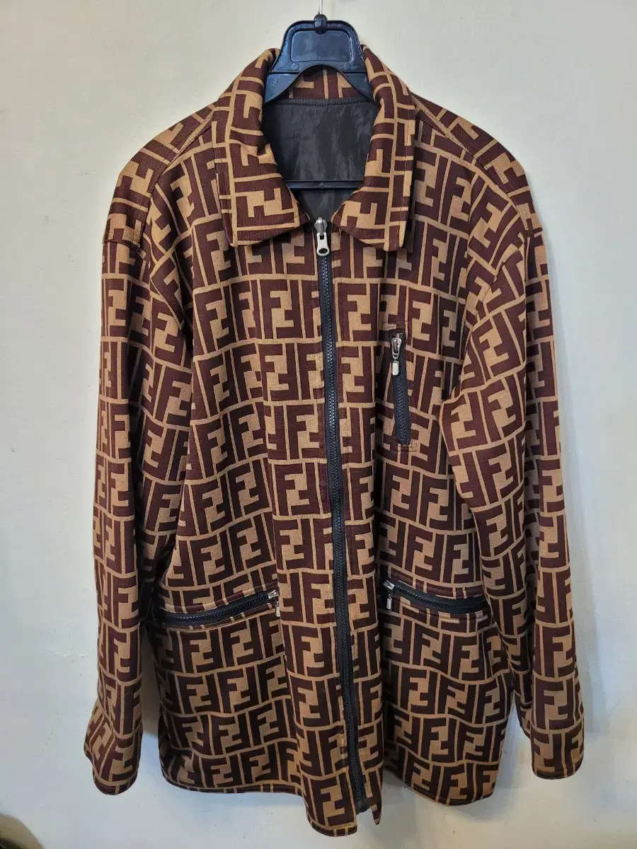 Genuine Fendi Vintage Zucca Pattern Reversible Jacket