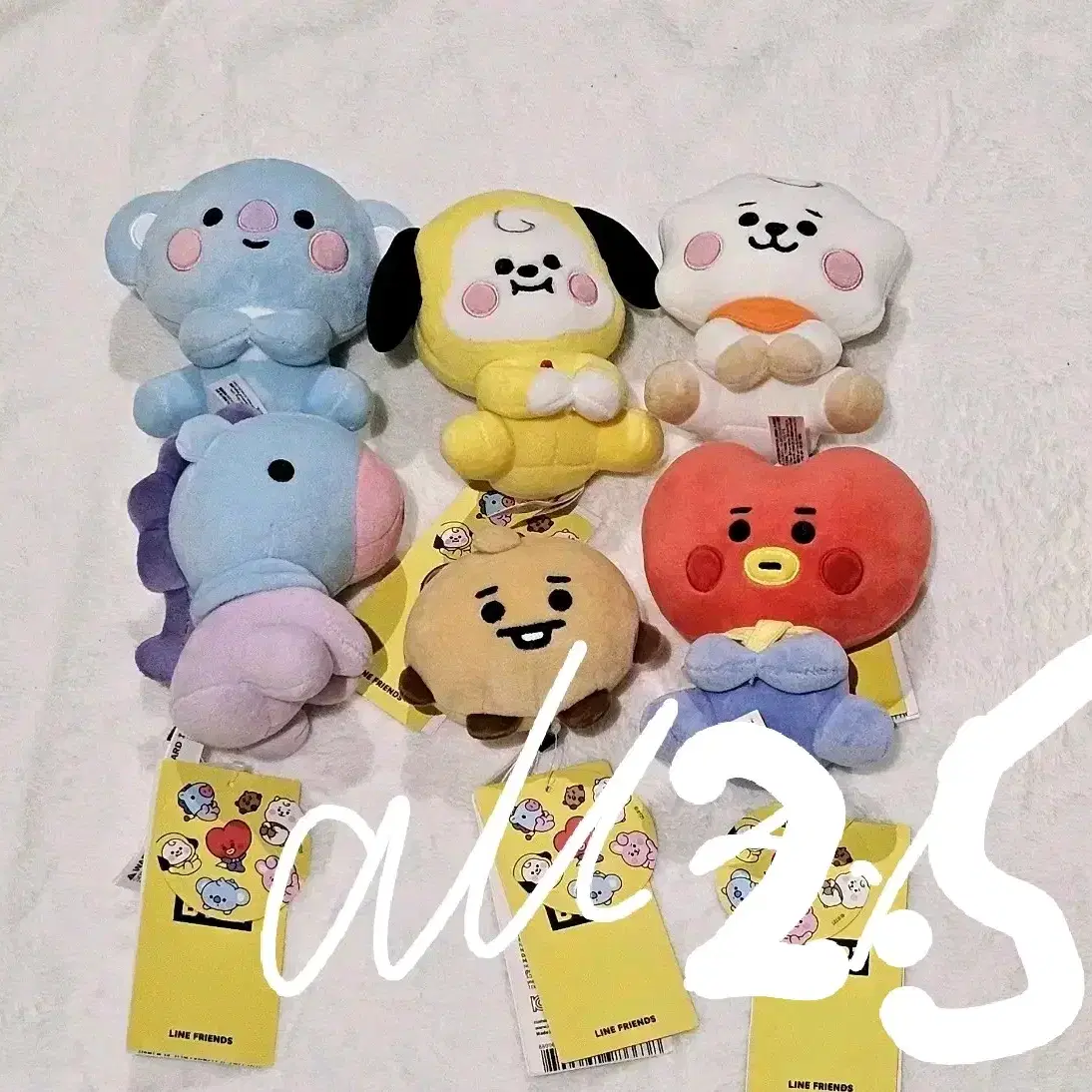 (일괄)BT21 치미 알제히 타타 코야 망 슈키 앉은 BT21