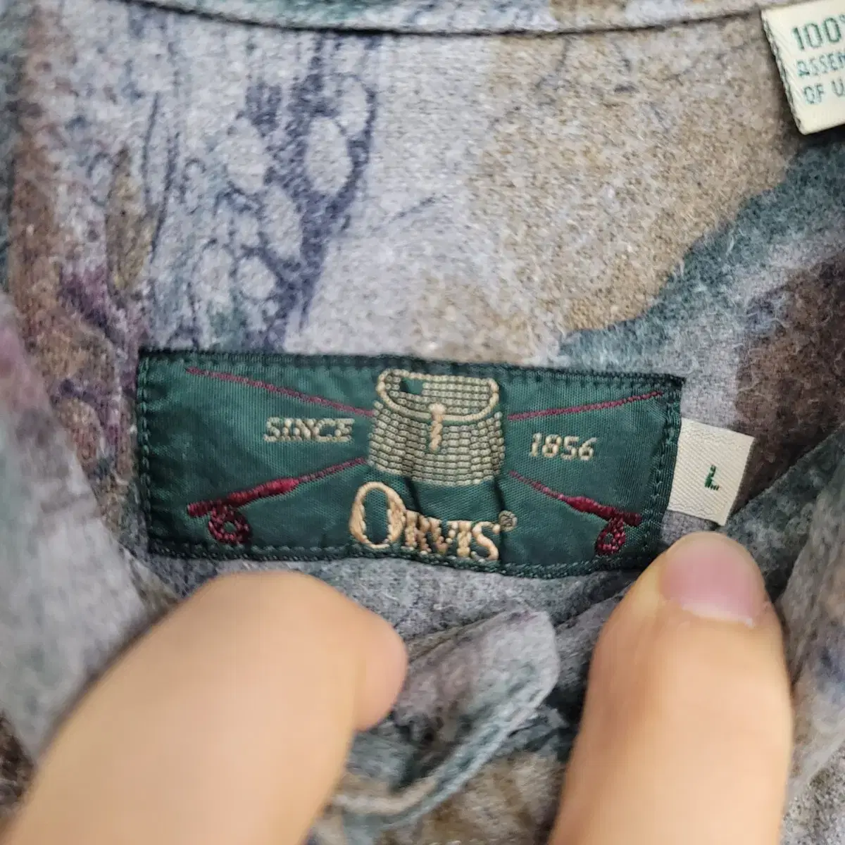 [105/XL] ORVIS 헌팅 패턴 셔츠 자켓