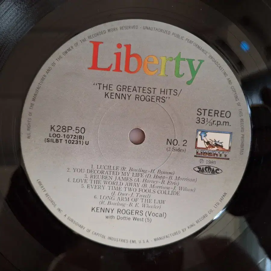 수입반/Kenny Rogers - Greatest Hits LP