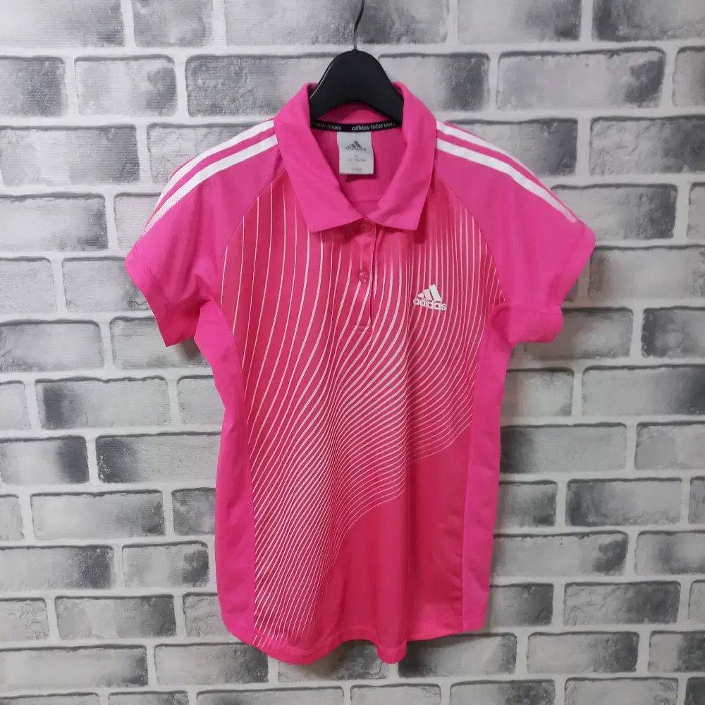 8-10/adidas Pink Striped Tee Women's