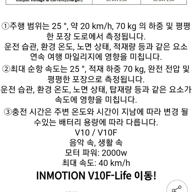 전동휠 인모션 V10F