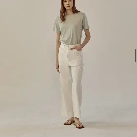 망고매니플리즈 바지 Grassee pants 아이보리 M 새상품 망매플