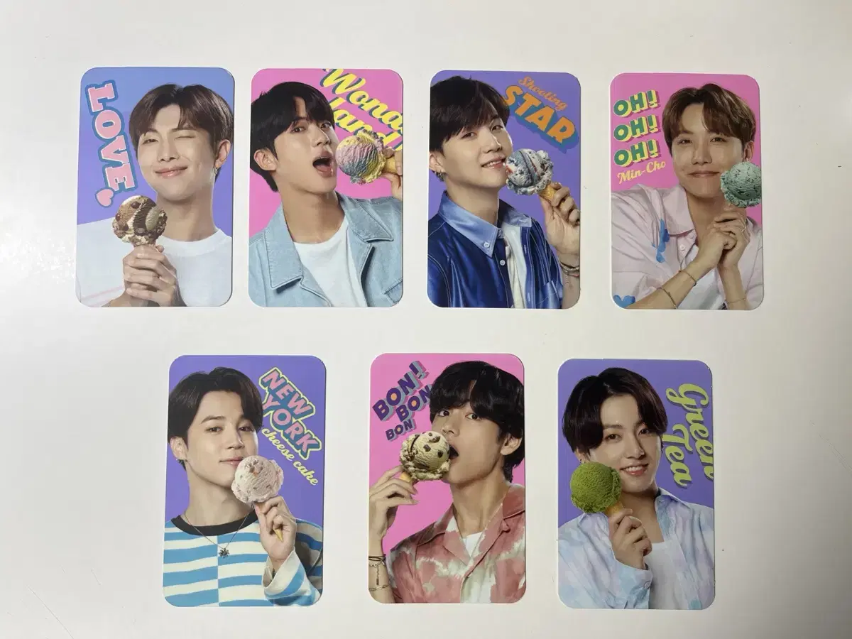 BTS and Baskin Robbins collaboration photo kards for sale