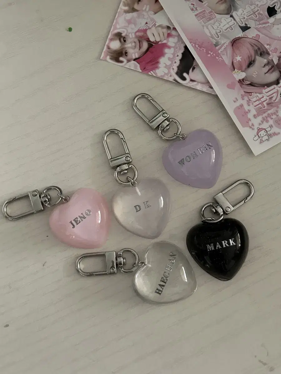 Personalized Initial Heart Keyring / nct / rize / SVT