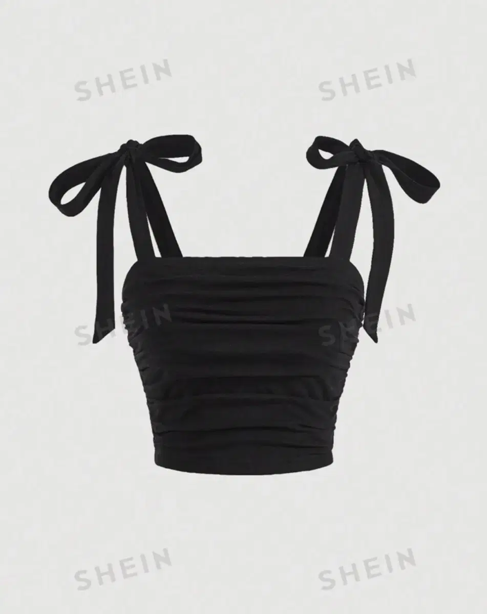 Shoulder ribbon yeoreum Top