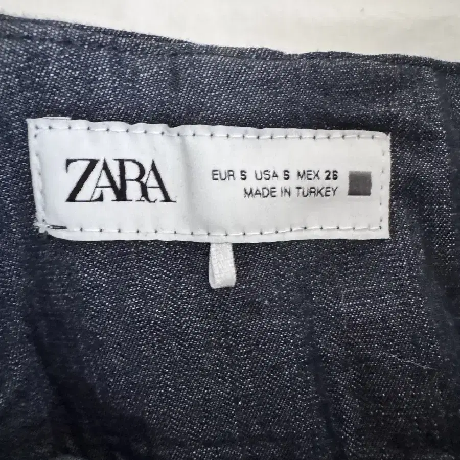 자라 zara 웨이스트 탭 페이퍼백 버뮤다 팬츠 (S)