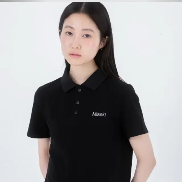 미세키서울 Logo pk t-shirts BLACK 카라티