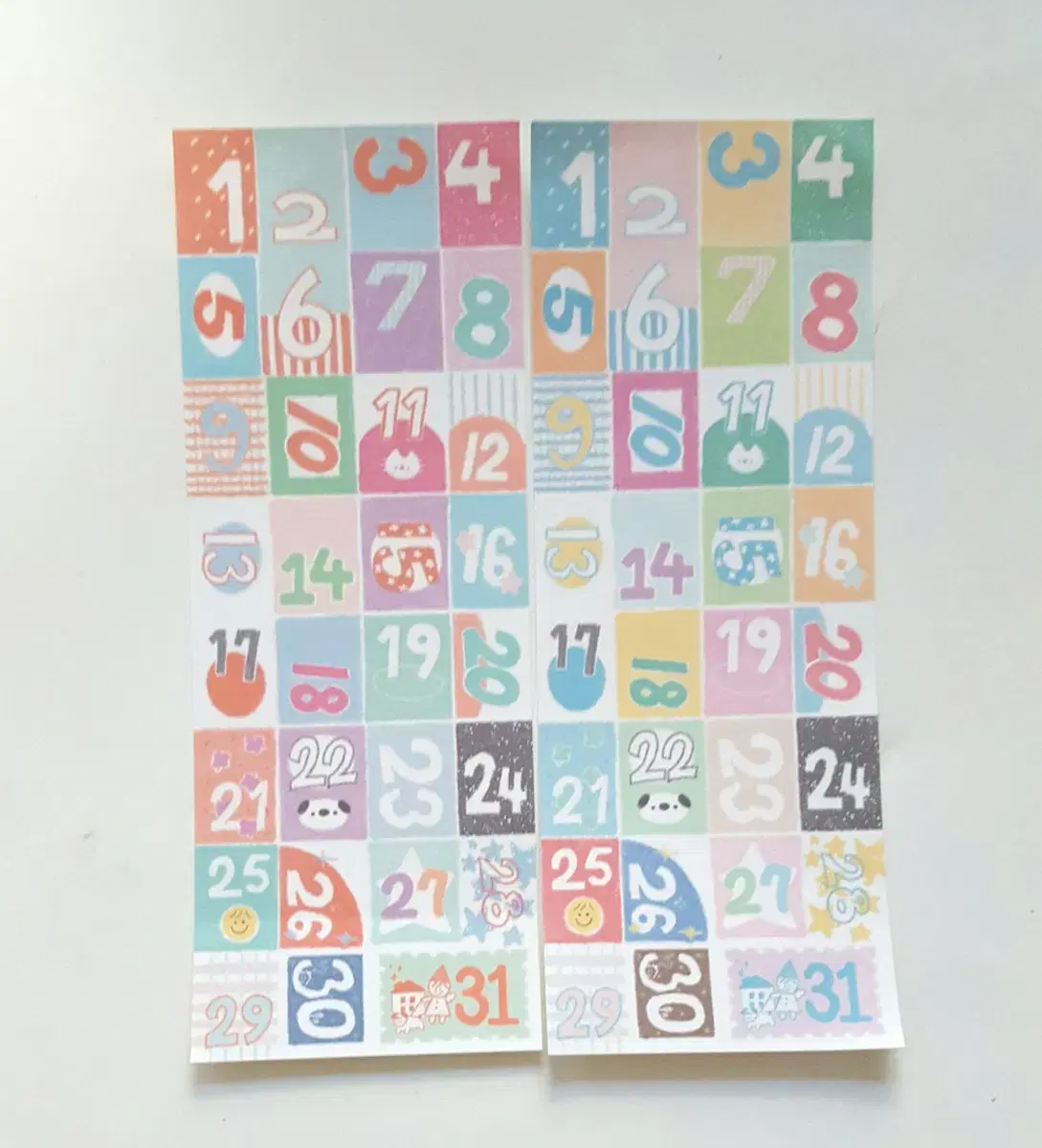 Abubastudio Cut the numbers sticker bulk sell 300won