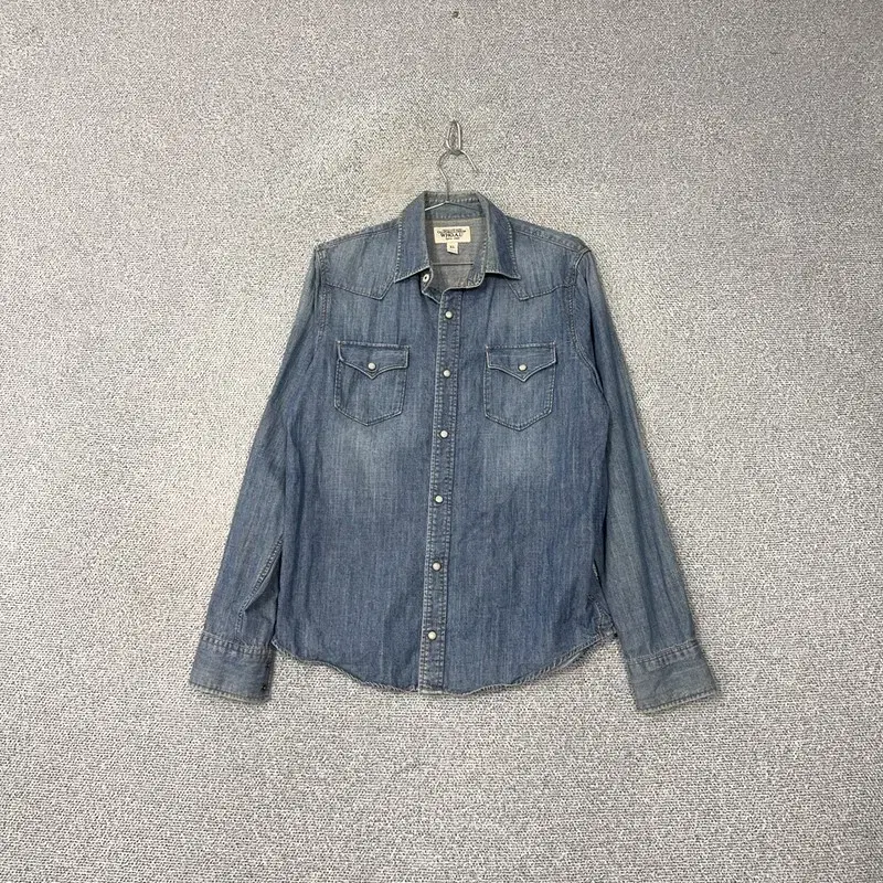 HOOAU Casual Two-Pocket Denim Shirt XL