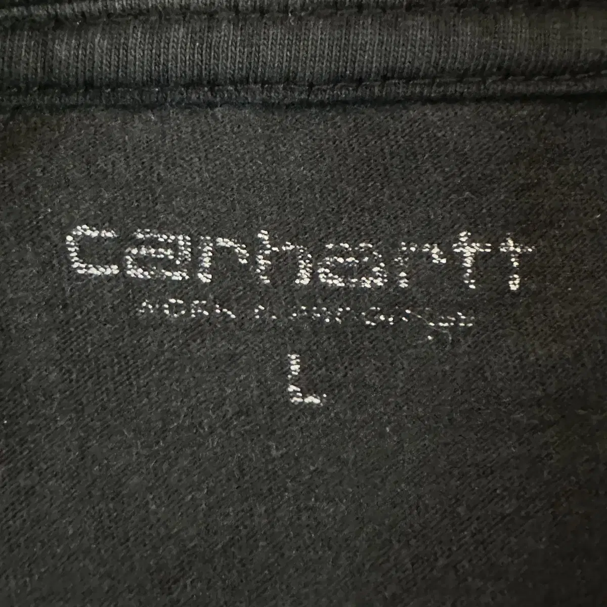 [L] 칼하트 윕 CARHARTT WIP 스펠로고 반팔 티셔츠 블랙