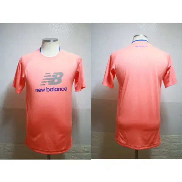 (95) New Balance Orange Fluorescent Men's Short Sleeve Tee (Size 95)