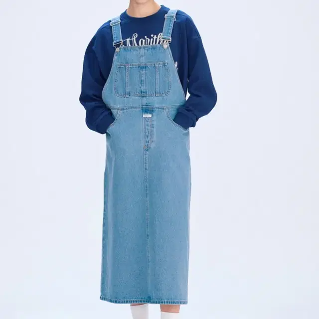 마리떼 프랑소와 저버 W DENIM OVERALL SKIRT blue 새