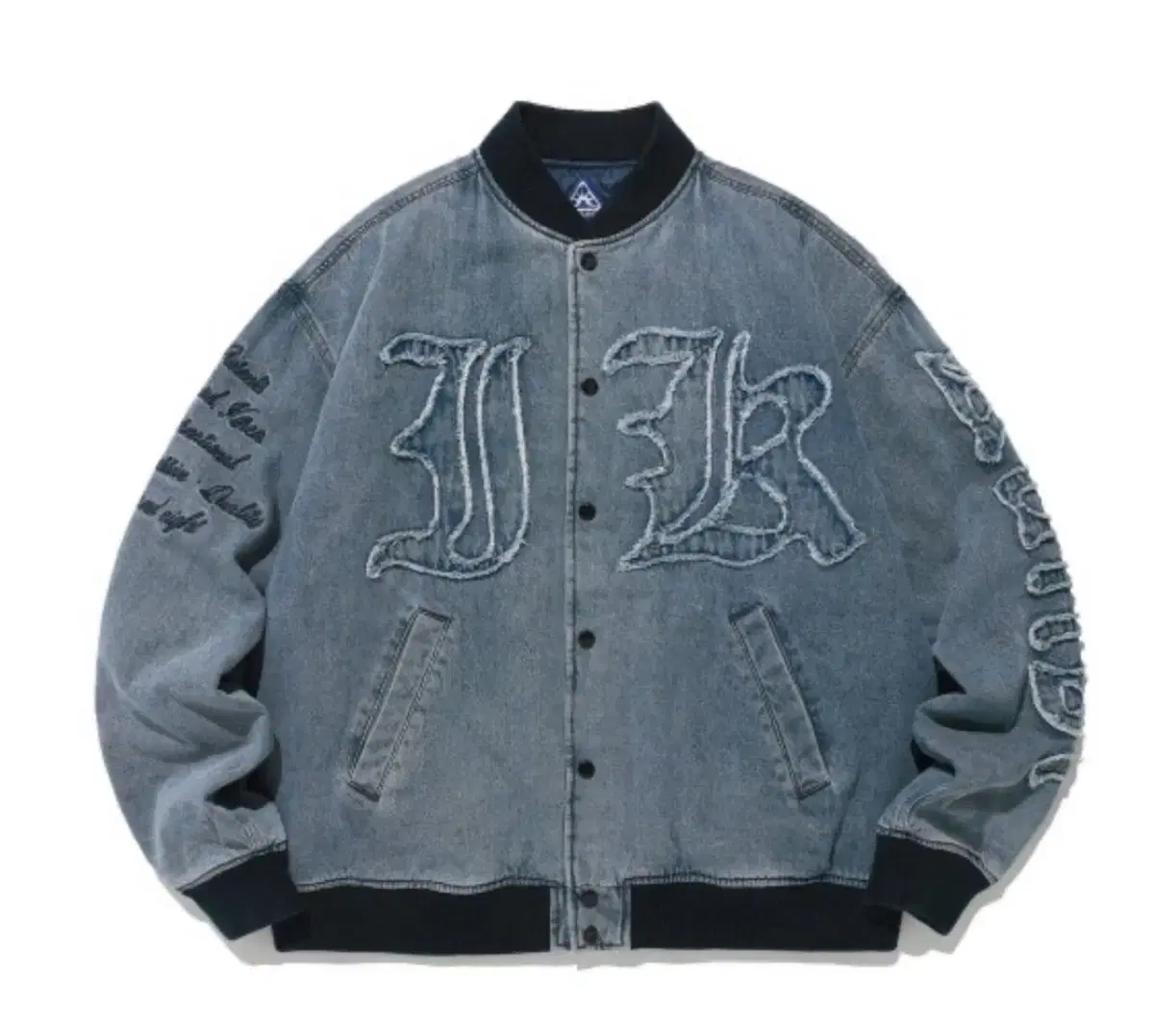 East Kunst Washed Denim Varsity Jacket_Blue (S)