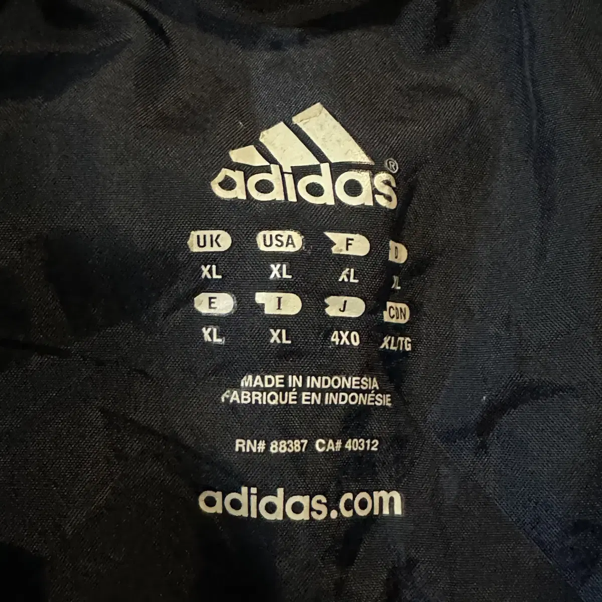 [XL] 아디다스 ADIDAS 올드스쿨 삼각로고 바람막이 자켓 네이비