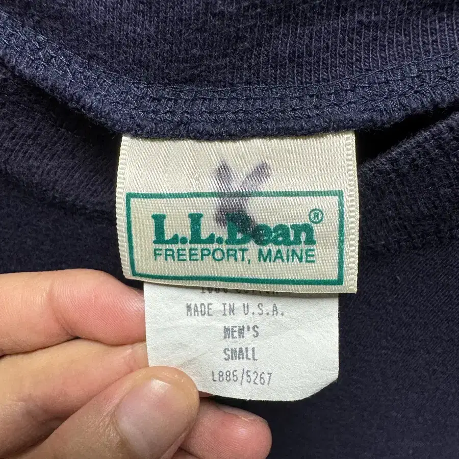 90s 'MADE IN USA' L.L.Bean 엘엘빈 코튼 헨리넥 반팔