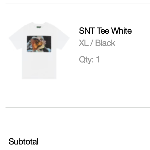 [XL] SNT tee white 데님티어스 반팔 티셔츠