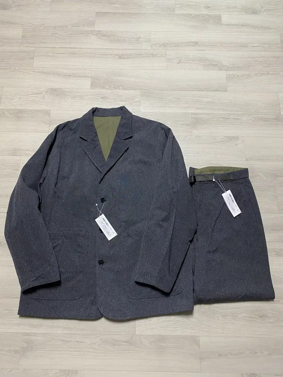 Nanamika Mountain Field Stole Jacket and Pants Gray Setup Sells