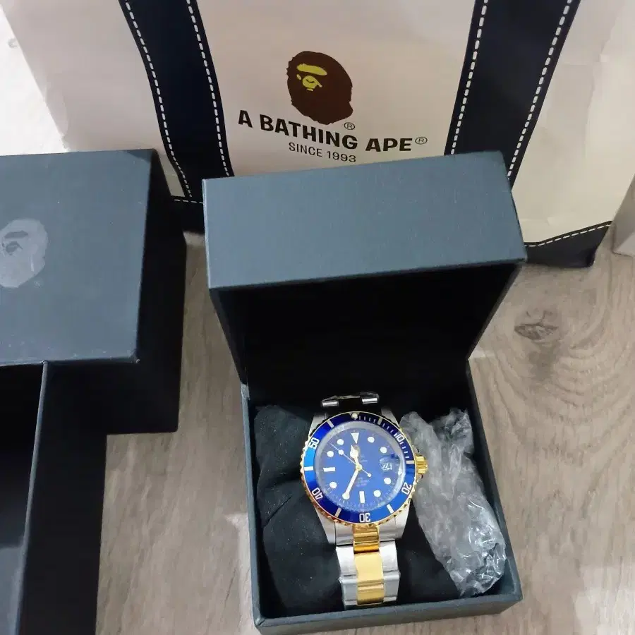 bape bapex 정품 배이프 서브마리너 오토매틱 손목 시계