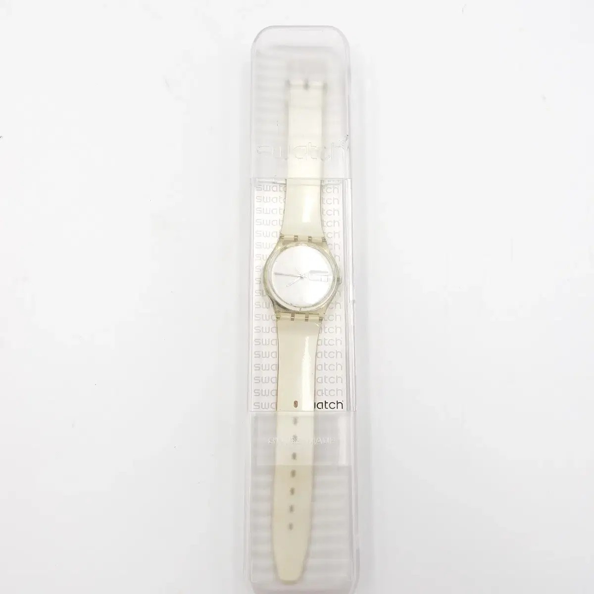 VINTAGE SWATCH WH 빈티지 컬렉터블 투명 화이트