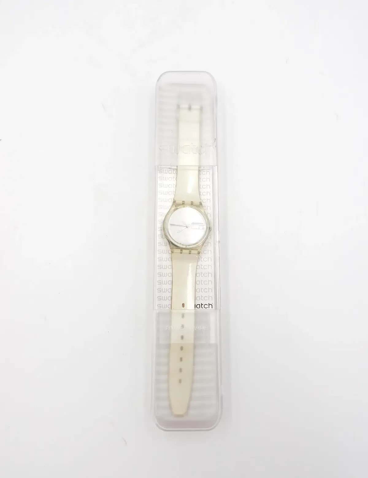 VINTAGE SWATCH WH 빈티지 컬렉터블 투명 화이트