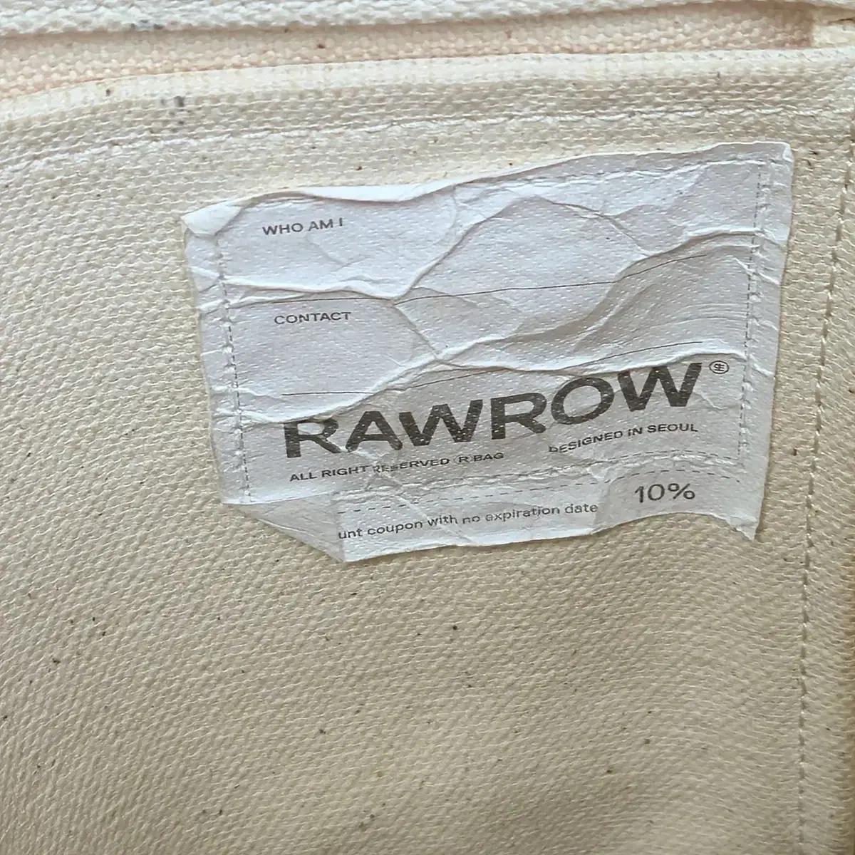 RAWROW 로우로우 캔버스 크로스 토트백