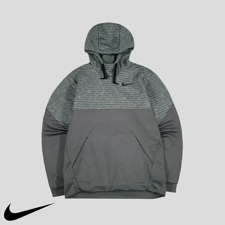 Nike Greytone Black Swoosh Printed Logo Pattern Dry Fit Pocket Poly100 gi