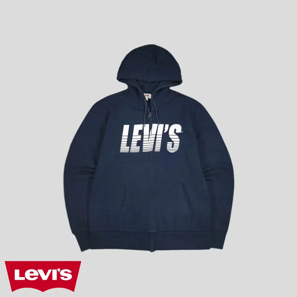 Levi's Pigment Navy White Midlogo Big Print Cotton100 Sweat Hoodie Home