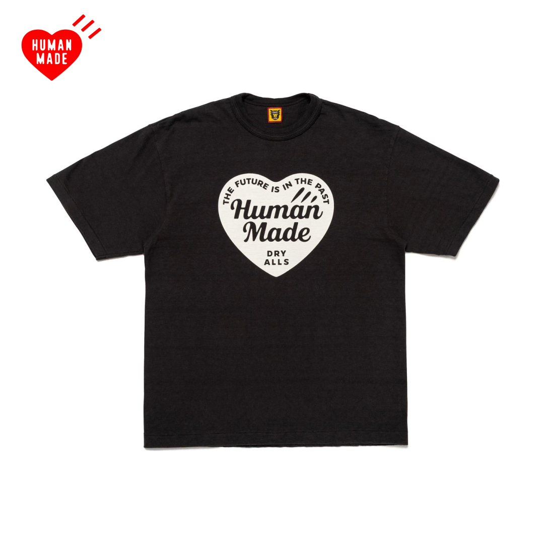 Humanmade heart logo graphic short sleeve t-shirt L black sells.