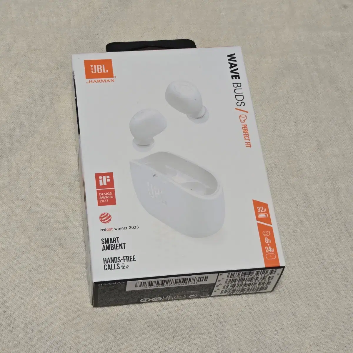 [미개봉]JBL WAVE BUDS 화이트 정품 버즈 무선 블루투스 이어폰