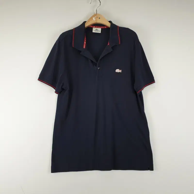 Z5326 LACOSTE Navy PK Short-sleeved kara T-shirt M100