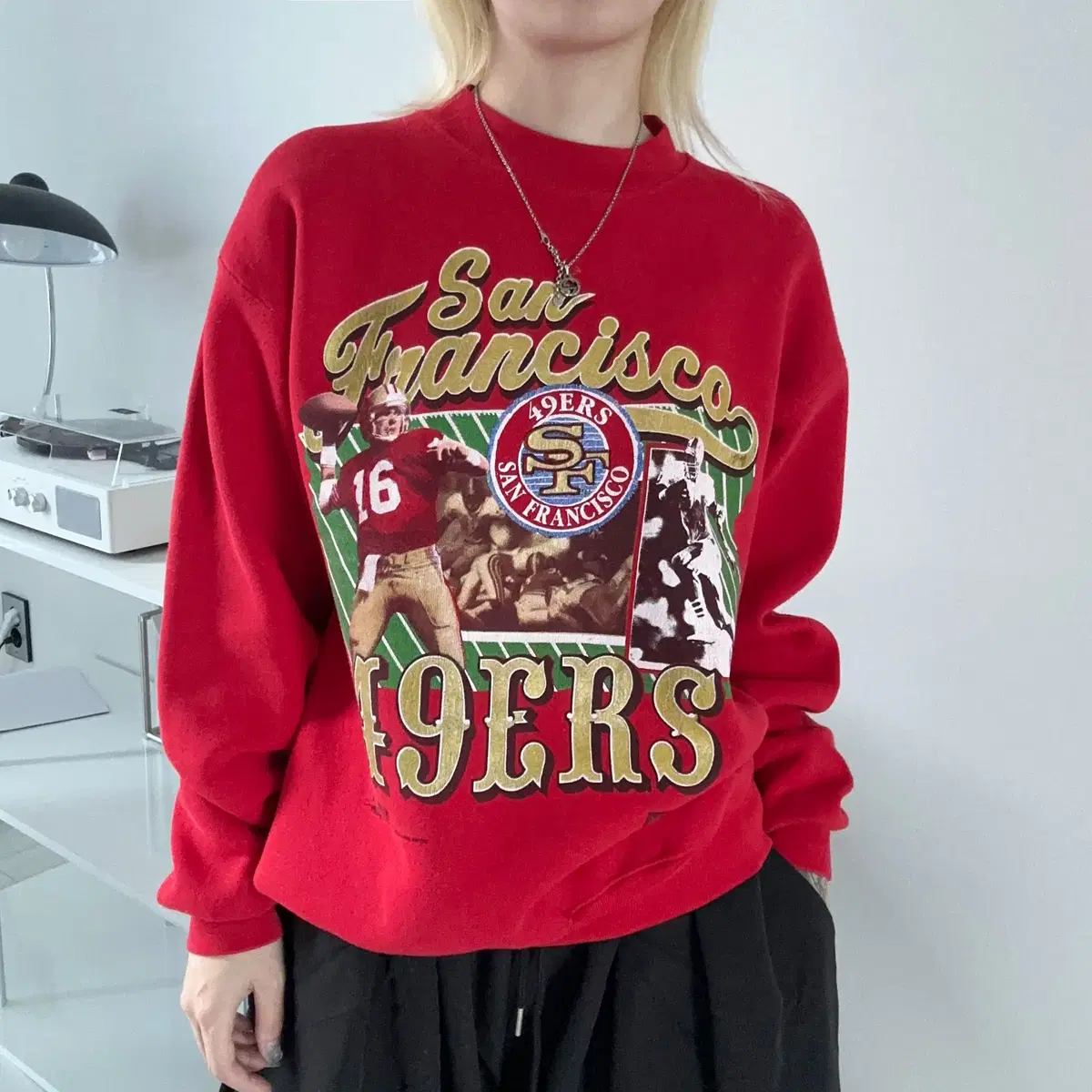 90s SALEM 샌프라시스코 49ers 스웻 셔츠 M [T_035]