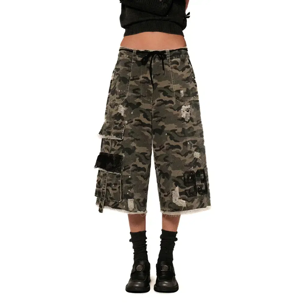 MOROMORO2 MOROMORO Military Bermuda Pants Camouflage Pants