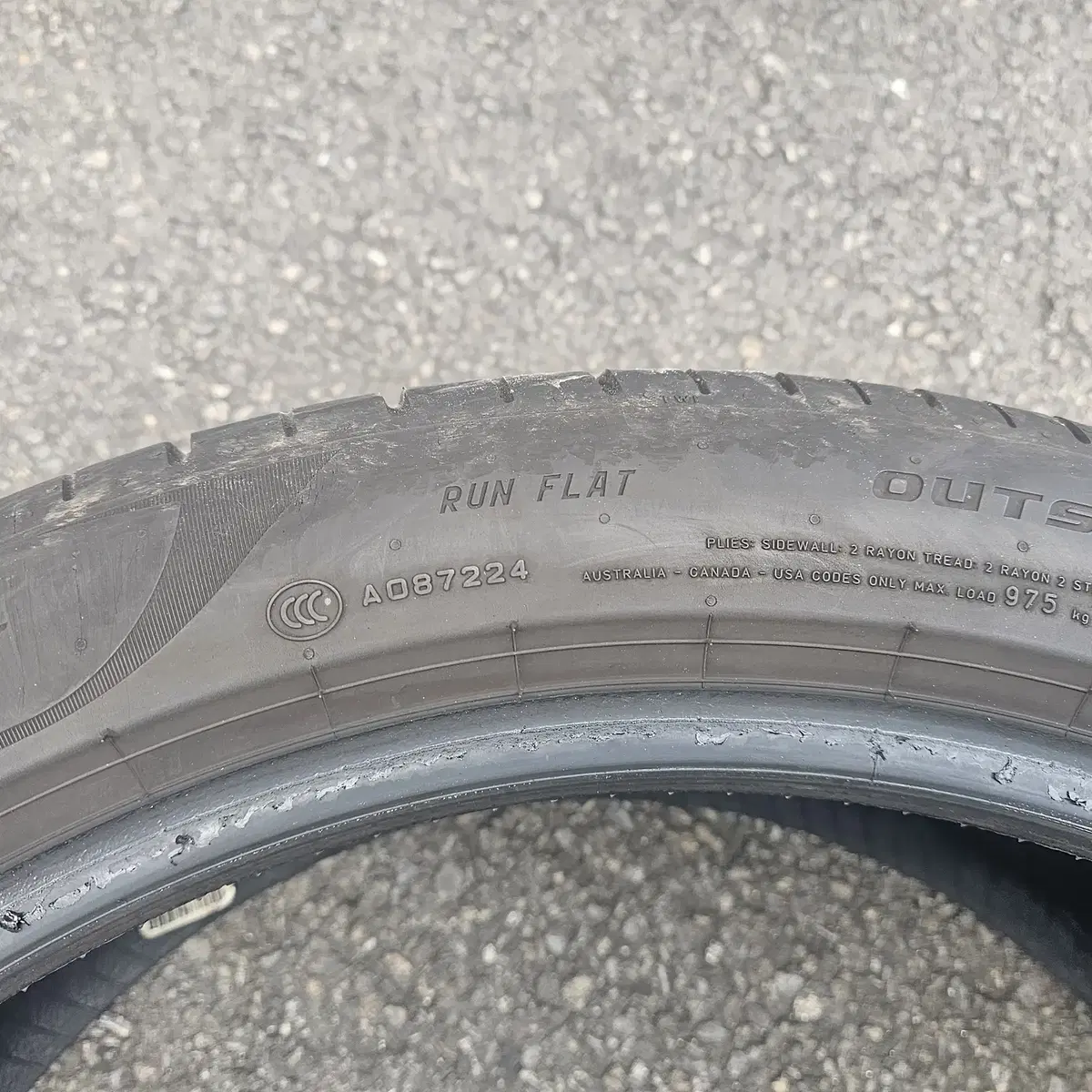 275/40R22   X7 순정 런플랫타이어 1개 판매