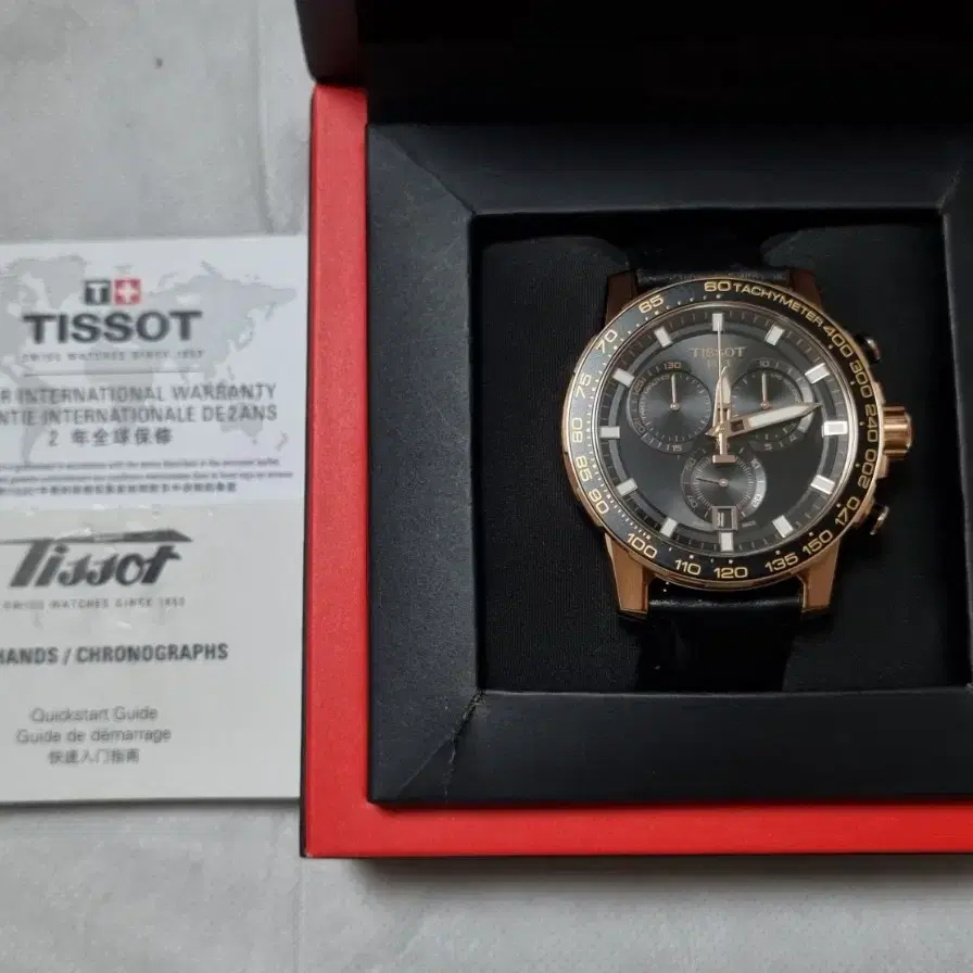 [TISSOT] 티쏘 슈퍼스포츠 크로노그래프 시계 골드/블랙