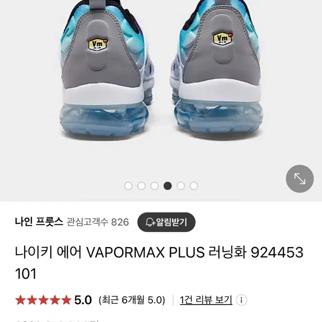 나이키 에어 VAPORMAX PLUS 러닝화 924453 101